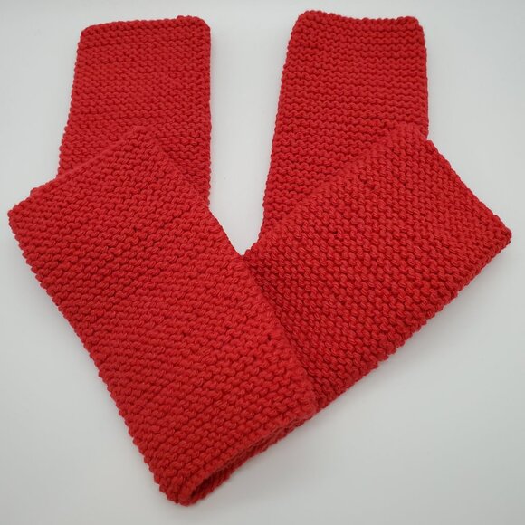 Knit Dish Rags Wash Rags Cotton/Polyester Blend Set of 4 Cranberry 9 x 7 - Picture 3 of 5